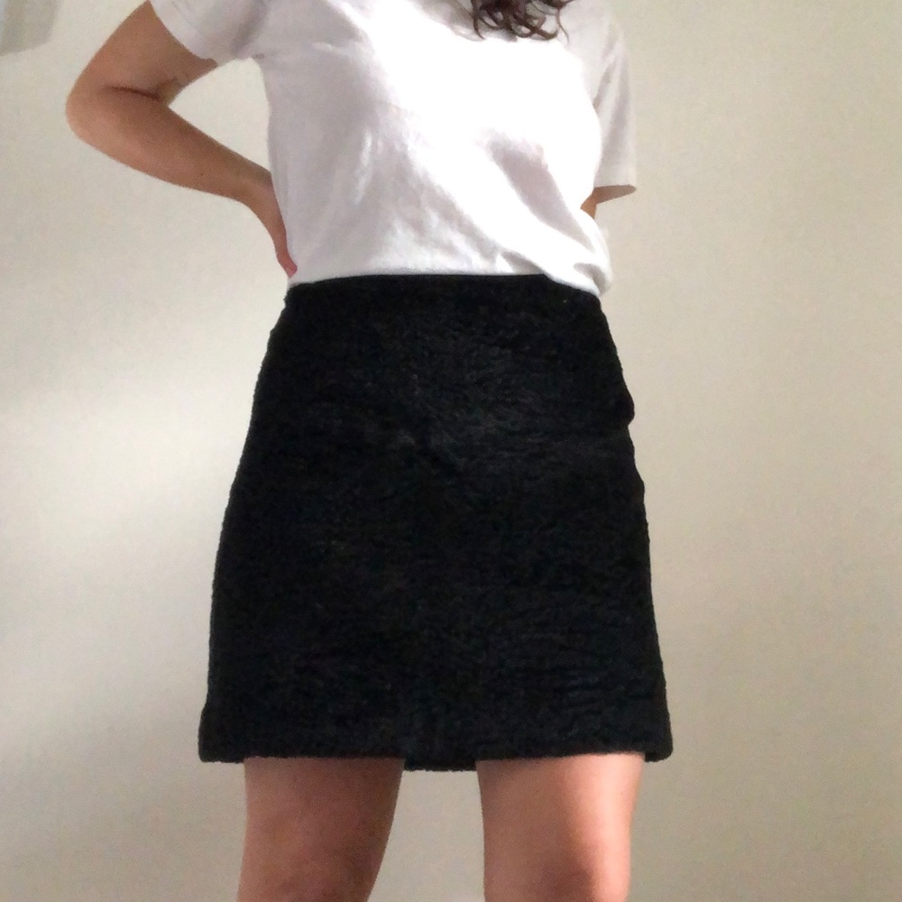 MSGM faux shearling mini skirt